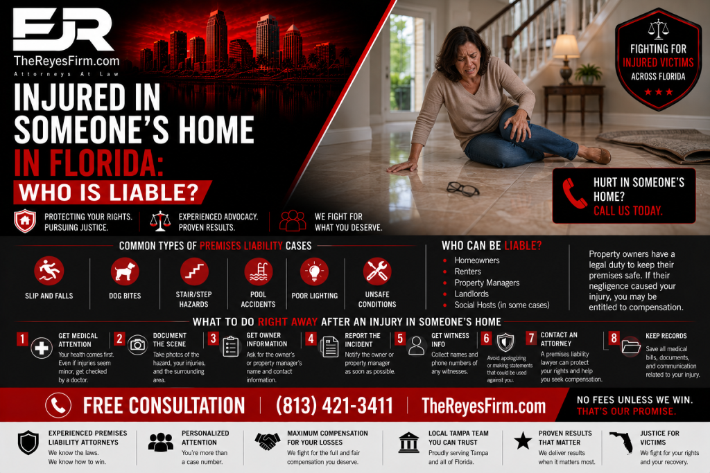 Injured in someone's home