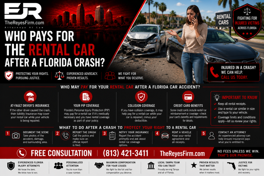 Who pays for rental cars after a crash