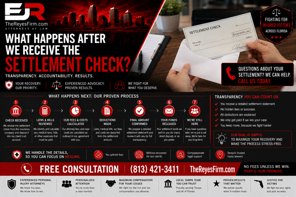 Settlement process infographic for attorneys