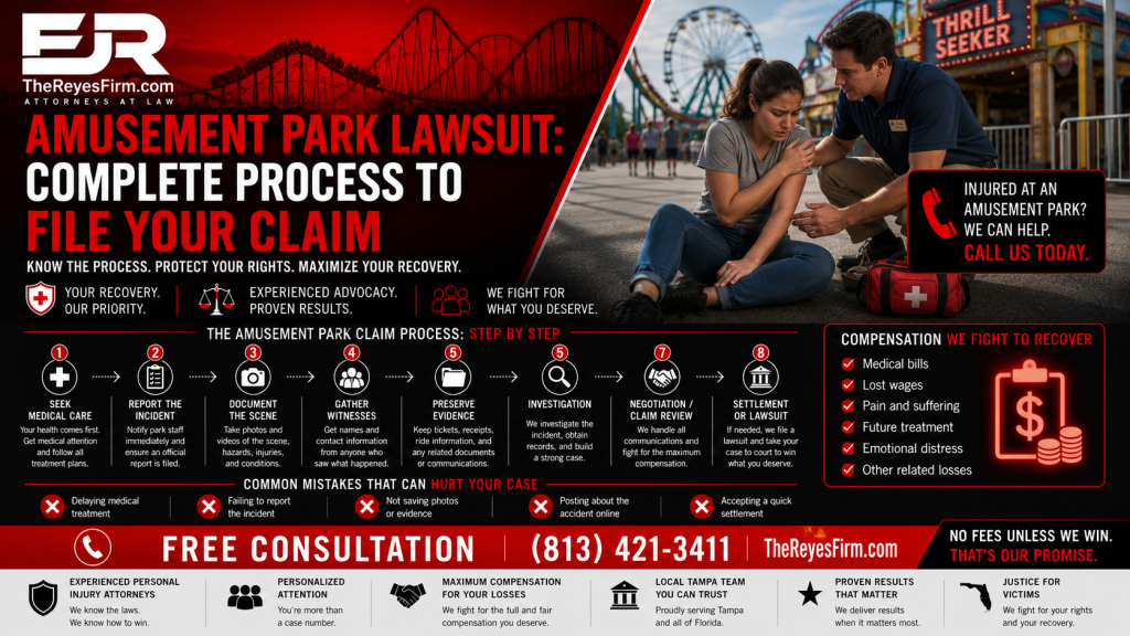 Amusement park injury claim process guide