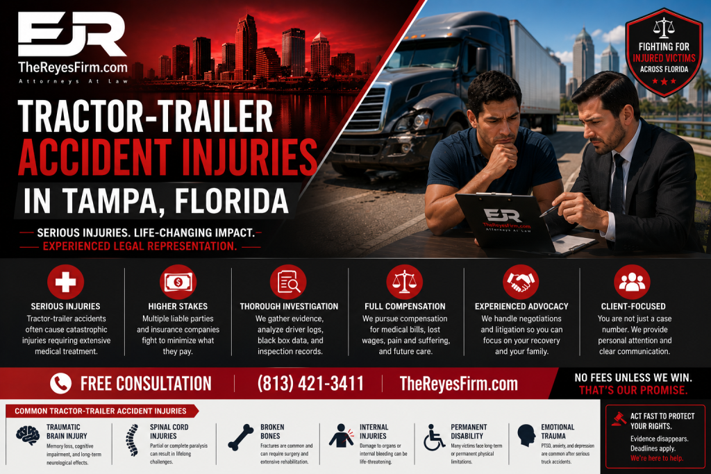 Tractor-trailer accident legal representation in Tampa