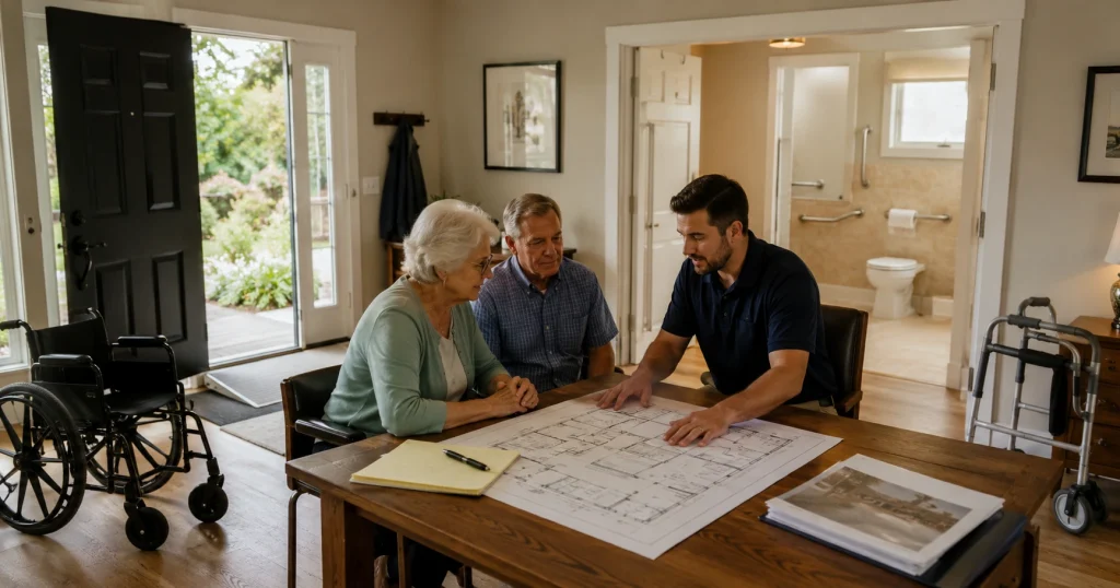 Wheelchair-accessible home modifications, mobility equipment, and accessibility planning after a catastrophic injury in Florida, for illustrative purposes only.