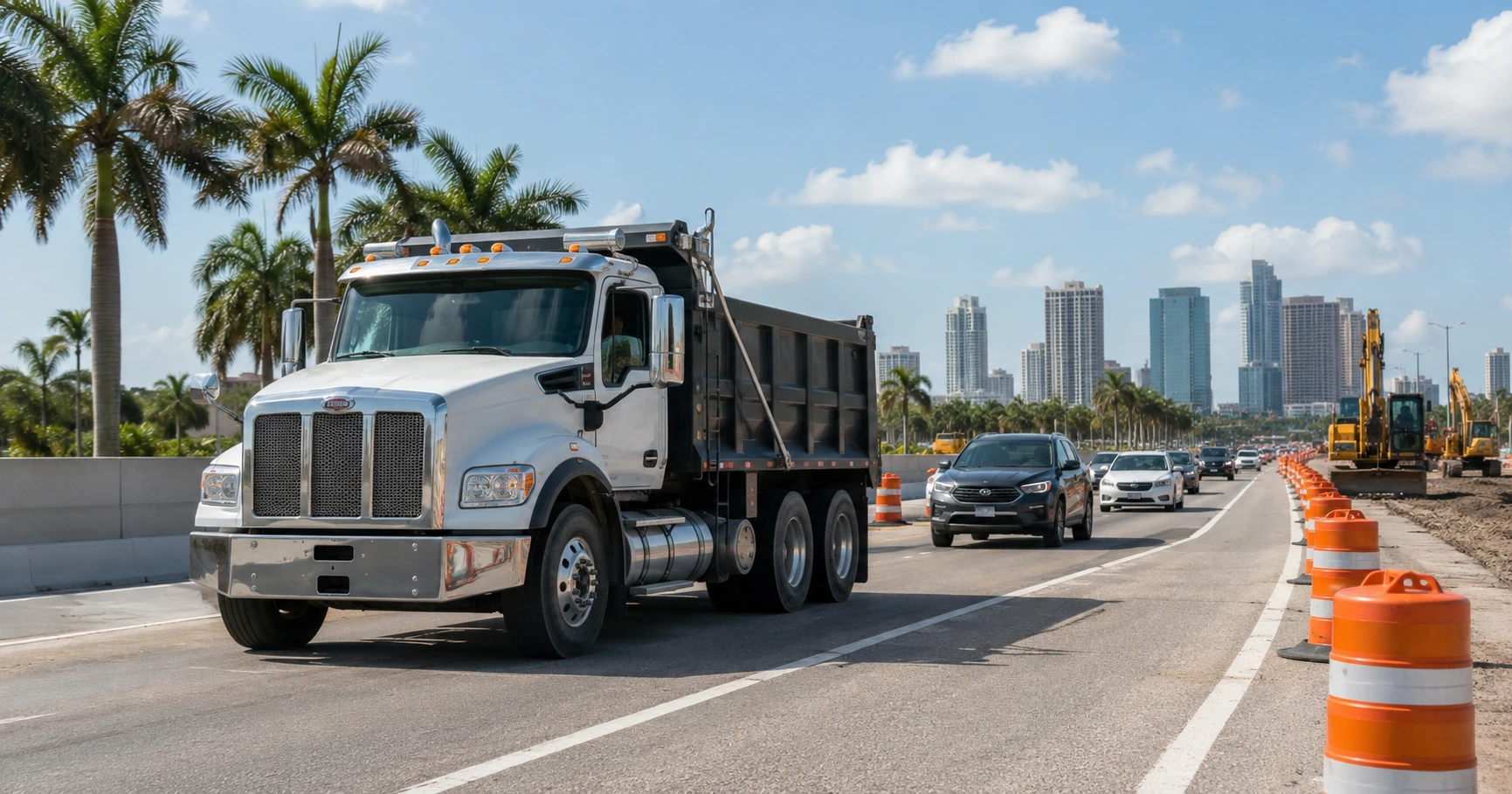 Dump Truck Through the City Construction Zone (1)